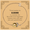 Moving to Alabama Gifts, Reminder that life is full of new beginnings, Alabama Christmas Friendship Sunflower Bracelet For Men, Women, Friends, Coworkers