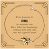 Moving to Iowa Gifts, Reminder that life is full of new beginnings, Iowa Christmas Friendship Sunflower Bracelet For Men, Women, Friends, Coworkers