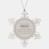 Moving to Connecticut Gifts, Reminder that life is full of new beginnings, Connecticut Christmas Friendship Snowflake Ornament For Men, Women, Friends, Coworkers