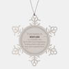 Moving to Maryland Gifts, Reminder that life is full of new beginnings, Maryland Christmas Friendship Snowflake Ornament For Men, Women, Friends, Coworkers