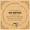 Moving to New Hampshire Gifts, Reminder that life is full of new beginnings, New Hampshire Christmas Friendship Sunflower Bracelet For Men, Women, Friends, Coworkers