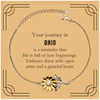 Moving to Ohio Gifts, Reminder that life is full of new beginnings, Ohio Christmas Friendship Sunflower Bracelet For Men, Women, Friends, Coworkers