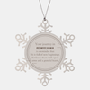 Moving to Pennsylvania Gifts, Reminder that life is full of new beginnings, Pennsylvania Christmas Friendship Snowflake Ornament For Men, Women, Friends, Coworkers