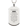Moving to Hawaii Gifts, Reminder that life is full of new beginnings, Hawaii Christmas Friendship Silver Dog Tag For Men, Women, Friends, Coworkers