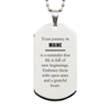 Moving to Maine Gifts, Reminder that life is full of new beginnings, Maine Christmas Friendship Silver Dog Tag For Men, Women, Friends, Coworkers