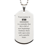 Moving to Utah Gifts, Reminder that life is full of new beginnings, Utah Christmas Friendship Silver Dog Tag For Men, Women, Friends, Coworkers