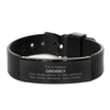 To a Future Orderly Gifts, Turns dreams into reality, Graduation Gifts for New Orderly, Christmas Inspirational Black Shark Mesh Bracelet For Men, Women