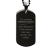 To a Future Administrative Assistant Gifts, Turns dreams into reality, Graduation Gifts for New Administrative Assistant, Christmas Inspirational Black Dog Tag For Men, Women