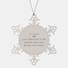 To a Future CFO Gifts, Turns dreams into reality, Graduation Gifts for New CFO, Christmas Inspirational Snowflake Ornament For Men, Women