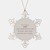 To a Future Clerk Gifts, Turns dreams into reality, Graduation Gifts for New Clerk, Christmas Inspirational Snowflake Ornament For Men, Women