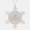 To a Future Nanny Gifts, Turns dreams into reality, Graduation Gifts for New Nanny, Christmas Inspirational Snowflake Ornament For Men, Women