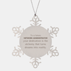 To a Future Network Administrator Gifts, Turns dreams into reality, Graduation Gifts for New Network Administrator, Christmas Inspirational Snowflake Ornament For Men, Women