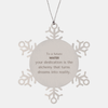 To a Future Waiter Gifts, Turns dreams into reality, Graduation Gifts for New Waiter, Christmas Inspirational Snowflake Ornament For Men, Women