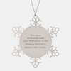 To a Future Warehouse Clerk Gifts, Turns dreams into reality, Graduation Gifts for New Warehouse Clerk, Christmas Inspirational Snowflake Ornament For Men, Women