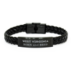 Proud West Virginia Gifts, Born and bred, West Virginia State Christmas Birthday Braided Leather Bracelet For Men, Women, Friends
