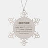 Brother Snowflake Ornament, Live the life you've always imagined, Inspirational Gifts For Brother, Birthday Christmas Motivational Gifts For Brother