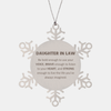 Daughter In Law Snowflake Ornament, Live the life you've always imagined, Inspirational Gifts For Daughter In Law, Birthday Christmas Motivational Gifts For Daughter In Law