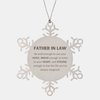 Father In Law Snowflake Ornament, Live the life you've always imagined, Inspirational Gifts For Father In Law, Birthday Christmas Motivational Gifts For Father In Law