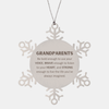 Grandparents Snowflake Ornament, Live the life you've always imagined, Inspirational Gifts For Grandparents, Birthday Christmas Motivational Gifts For Grandparents