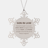 Son In Law Snowflake Ornament, Live the life you've always imagined, Inspirational Gifts For Son In Law, Birthday Christmas Motivational Gifts For Son In Law