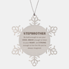 Stepbrother Snowflake Ornament, Live the life you've always imagined, Inspirational Gifts For Stepbrother, Birthday Christmas Motivational Gifts For Stepbrother