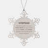 Stepdad Snowflake Ornament, Live the life you've always imagined, Inspirational Gifts For Stepdad, Birthday Christmas Motivational Gifts For Stepdad