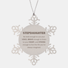 Stepdaughter Snowflake Ornament, Live the life you've always imagined, Inspirational Gifts For Stepdaughter, Birthday Christmas Motivational Gifts For Stepdaughter