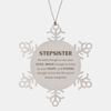 Stepsister Snowflake Ornament, Live the life you've always imagined, Inspirational Gifts For Stepsister, Birthday Christmas Motivational Gifts For Stepsister
