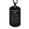 Grandparents Black Dog Tag, Live the life you've always imagined, Inspirational Gifts For Grandparents, Birthday Christmas Motivational Gifts For Grandparents