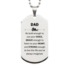 Dad Silver Dog Tag, Live the life you've always imagined, Inspirational Gifts For Dad, Birthday Christmas Motivational Gifts For Dad