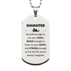 Daughter Silver Dog Tag, Live the life you've always imagined, Inspirational Gifts For Daughter, Birthday Christmas Motivational Gifts For Daughter