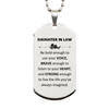 Daughter In Law Silver Dog Tag, Live the life you've always imagined, Inspirational Gifts For Daughter In Law, Birthday Christmas Motivational Gifts For Daughter In Law