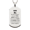 Gigi Silver Dog Tag, Live the life you've always imagined, Inspirational Gifts For Gigi, Birthday Christmas Motivational Gifts For Gigi