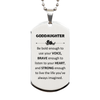 Goddaughter Silver Dog Tag, Live the life you've always imagined, Inspirational Gifts For Goddaughter, Birthday Christmas Motivational Gifts For Goddaughter