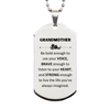 Grandmother Silver Dog Tag, Live the life you've always imagined, Inspirational Gifts For Grandmother, Birthday Christmas Motivational Gifts For Grandmother