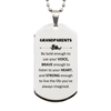 Grandparents Silver Dog Tag, Live the life you've always imagined, Inspirational Gifts For Grandparents, Birthday Christmas Motivational Gifts For Grandparents