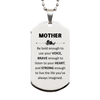 Mother Silver Dog Tag, Live the life you've always imagined, Inspirational Gifts For Mother, Birthday Christmas Motivational Gifts For Mother