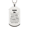 Nana Silver Dog Tag, Live the life you've always imagined, Inspirational Gifts For Nana, Birthday Christmas Motivational Gifts For Nana