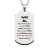 Wife Silver Dog Tag, Live the life you've always imagined, Inspirational Gifts For Wife, Birthday Christmas Motivational Gifts For Wife