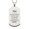 Cute Dad Gifts, Every day with you feels like a gift, Lovely Dad Silver Dog Tag, Birthday Christmas Unique Gifts For Dad