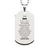To My Aunt Gifts, I thank you from the bottom of my heart, Thank You Silver Dog Tag For Aunt, Birthday Christmas Cute Aunt Gifts
