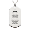To My Bestie Gifts, I thank you from the bottom of my heart, Thank You Silver Dog Tag For Bestie, Birthday Christmas Cute Bestie Gifts