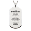 To My Brother In Law Gifts, I thank you from the bottom of my heart, Thank You Silver Dog Tag For Brother In Law, Birthday Christmas Cute Brother In Law Gifts