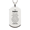 To My Daughter Gifts, I thank you from the bottom of my heart, Thank You Silver Dog Tag For Daughter, Birthday Christmas Cute Daughter Gifts