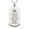 To My Father Gifts, I thank you from the bottom of my heart, Thank You Silver Dog Tag For Father, Birthday Christmas Cute Father Gifts