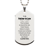 To My Father In Law Gifts, I thank you from the bottom of my heart, Thank You Silver Dog Tag For Father In Law, Birthday Christmas Cute Father In Law Gifts
