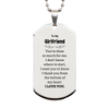 To My Girlfriend Gifts, I thank you from the bottom of my heart, Thank You Silver Dog Tag For Girlfriend, Birthday Christmas Cute Girlfriend Gifts