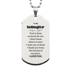 To My Goddaughter Gifts, I thank you from the bottom of my heart, Thank You Silver Dog Tag For Goddaughter, Birthday Christmas Cute Goddaughter Gifts