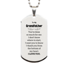 To My Grandfather Gifts, I thank you from the bottom of my heart, Thank You Silver Dog Tag For Grandfather, Birthday Christmas Cute Grandfather Gifts