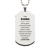 To My Grandma Gifts, I thank you from the bottom of my heart, Thank You Silver Dog Tag For Grandma, Birthday Christmas Cute Grandma Gifts